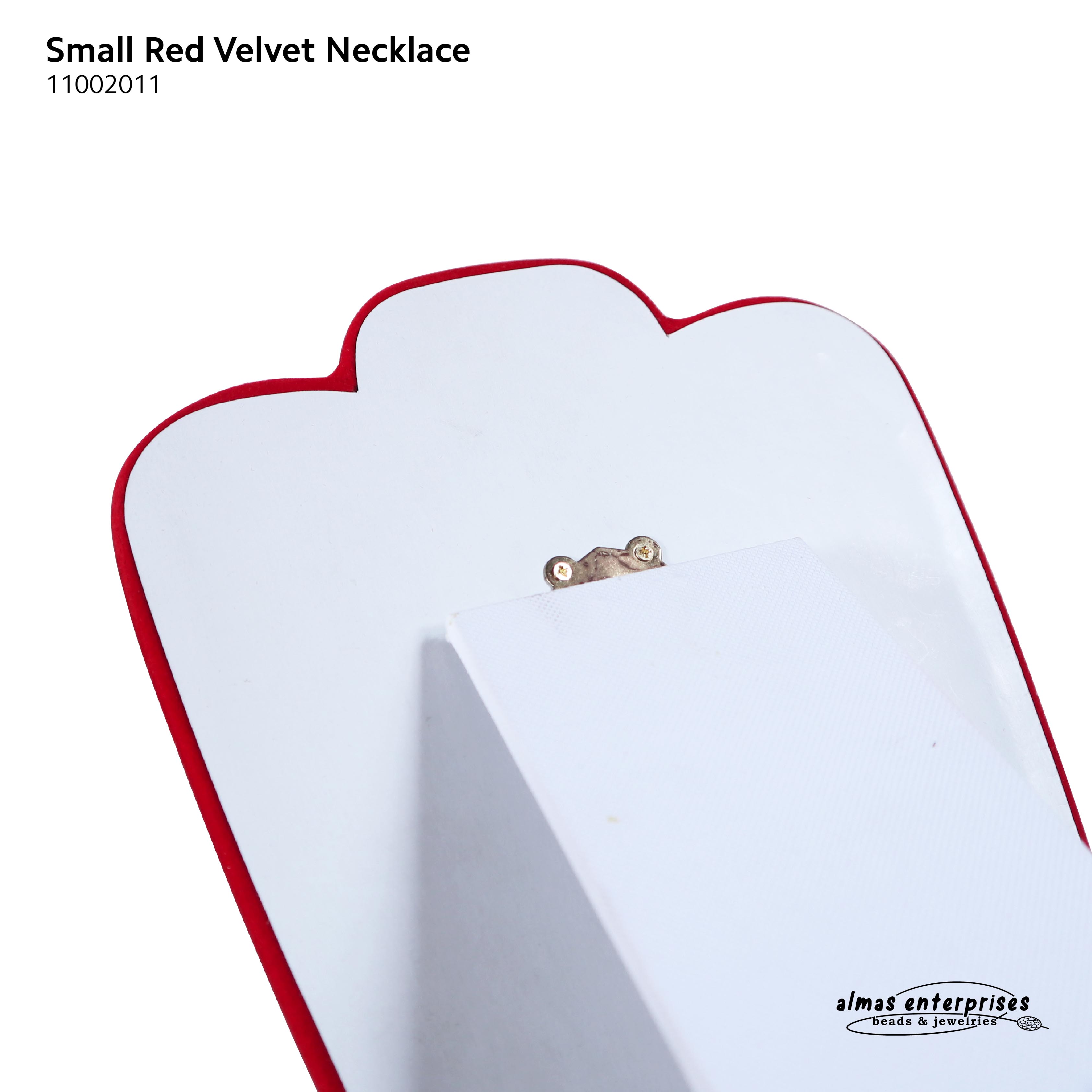 Small Red Velvet Necklace