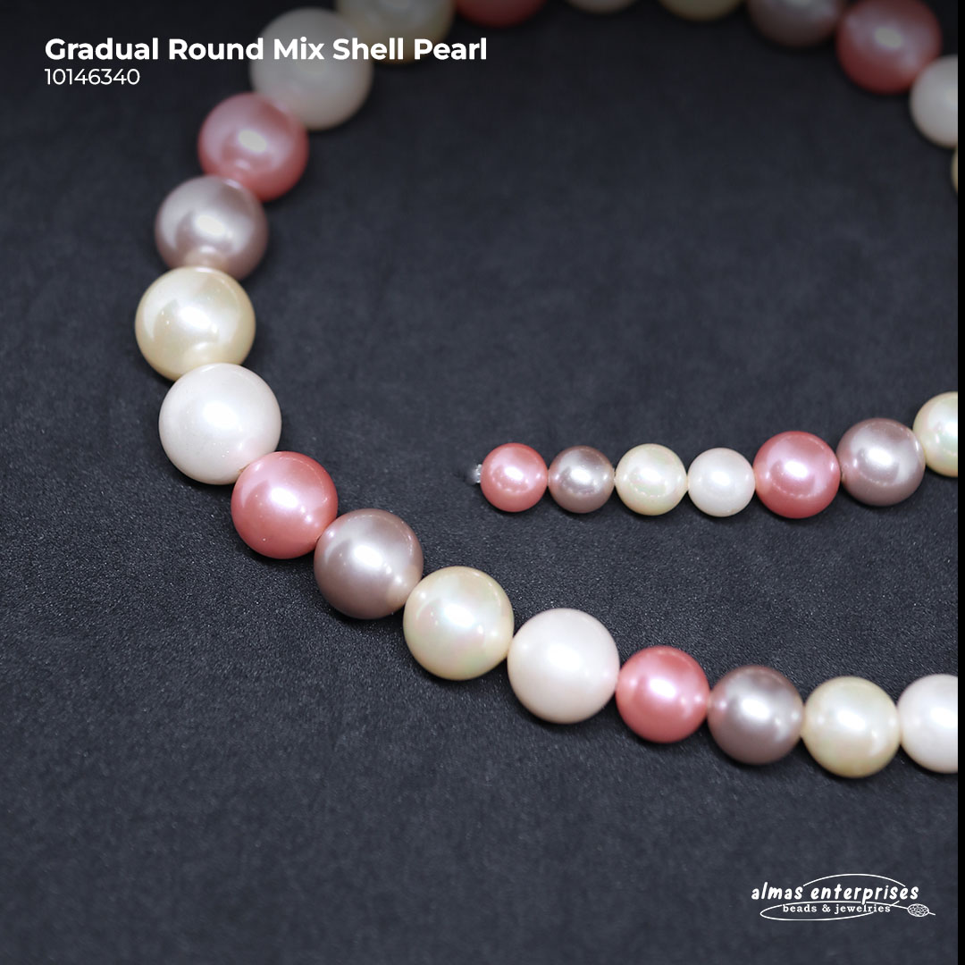 Gradual Round Mix Shell Pearl