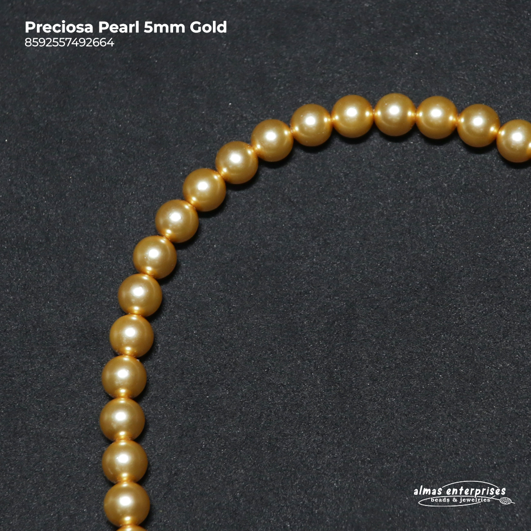 Preciosa Pearl 5mm Gold