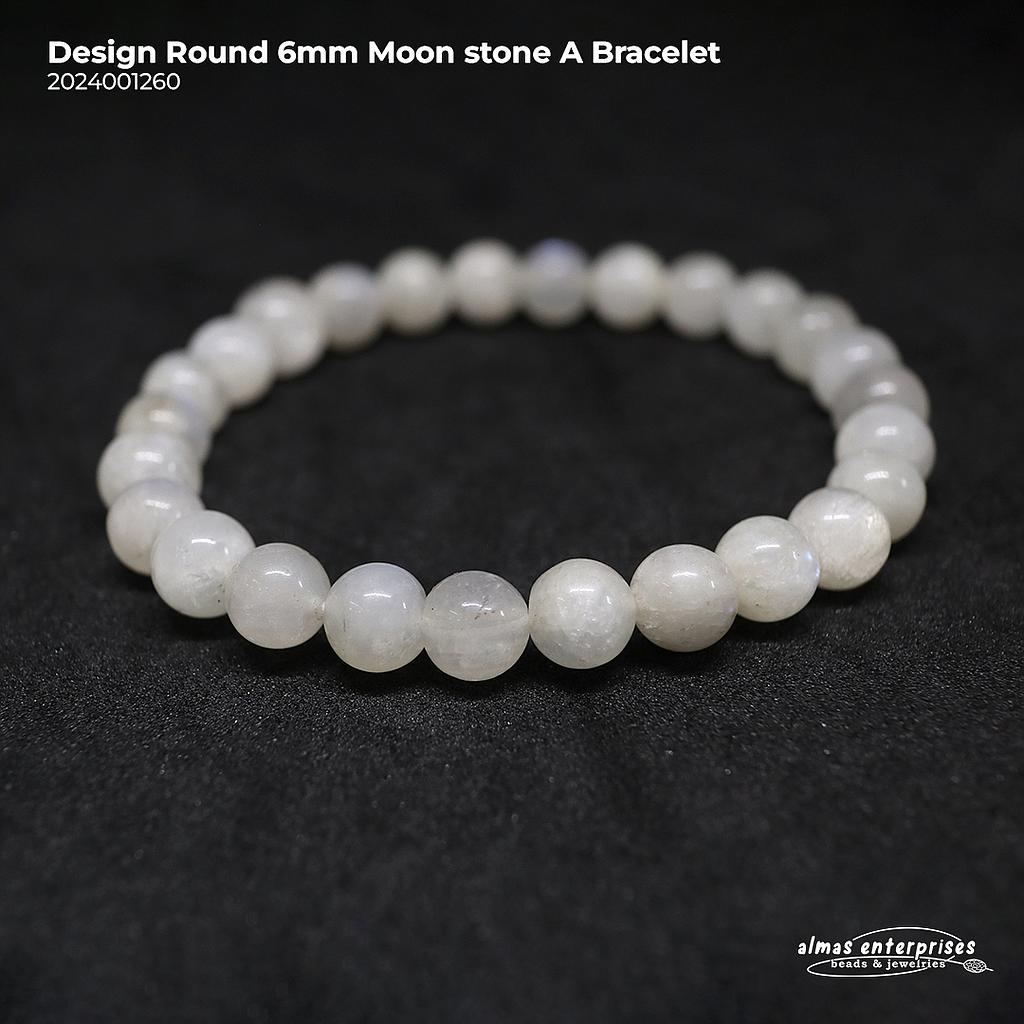 Design Round Moon Stone A Bracelet