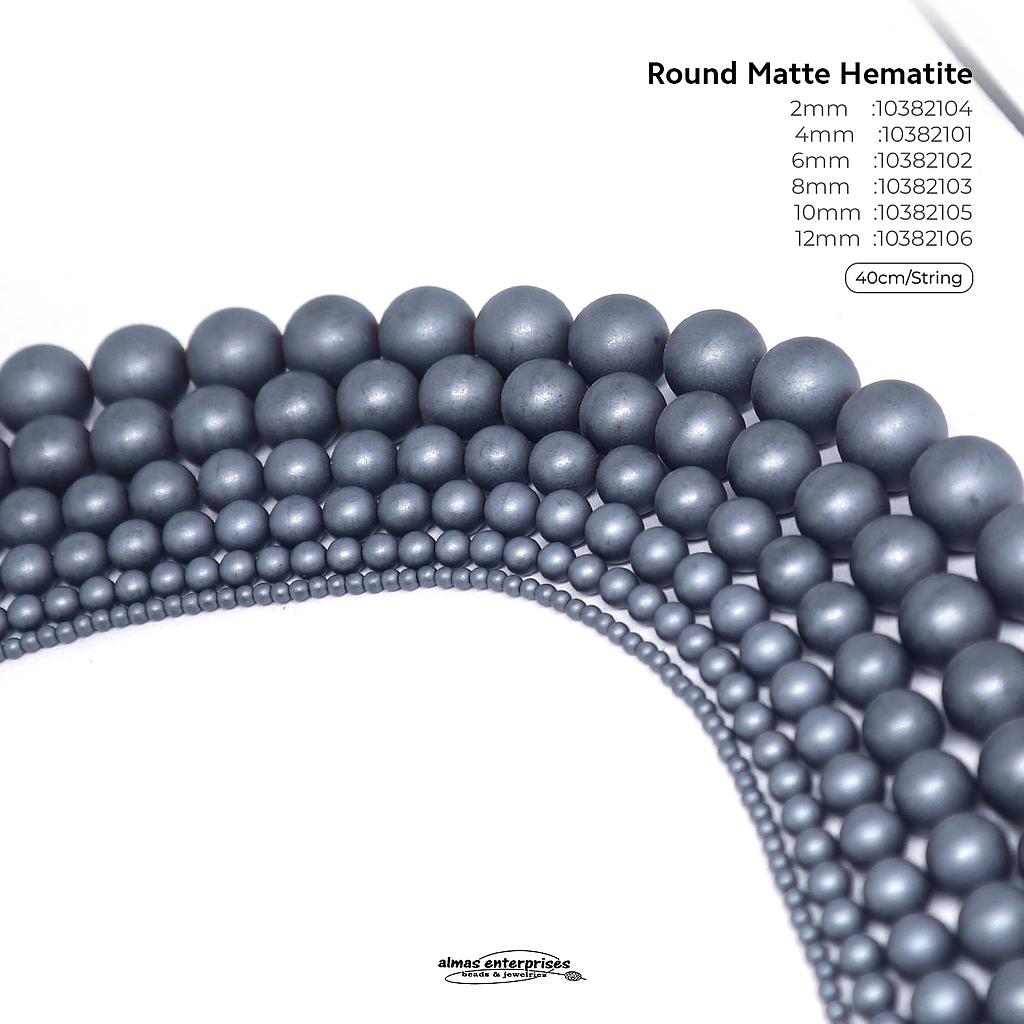 Round Matte Hematite
