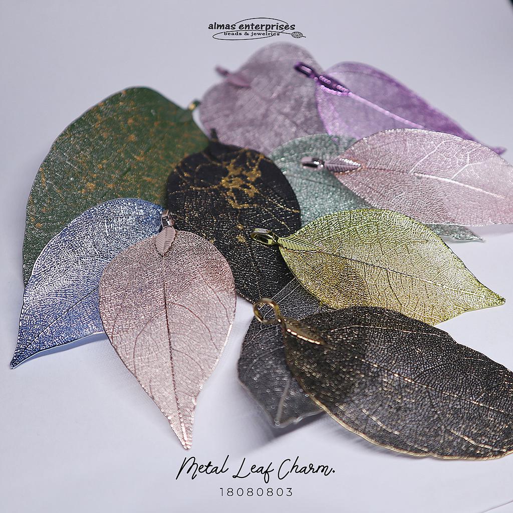 Metal Leaf Charm/pc