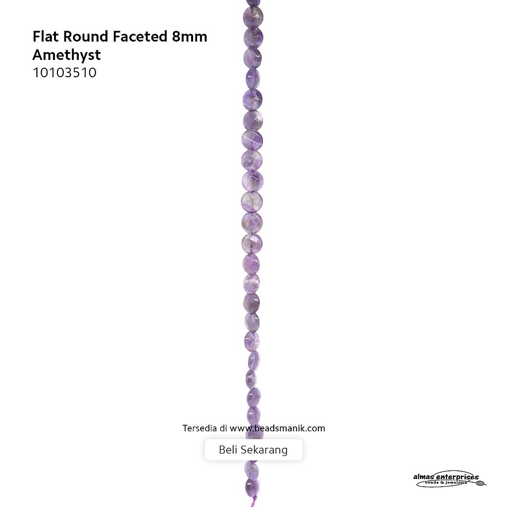 Flt Rd Fac 8mm Amethyst