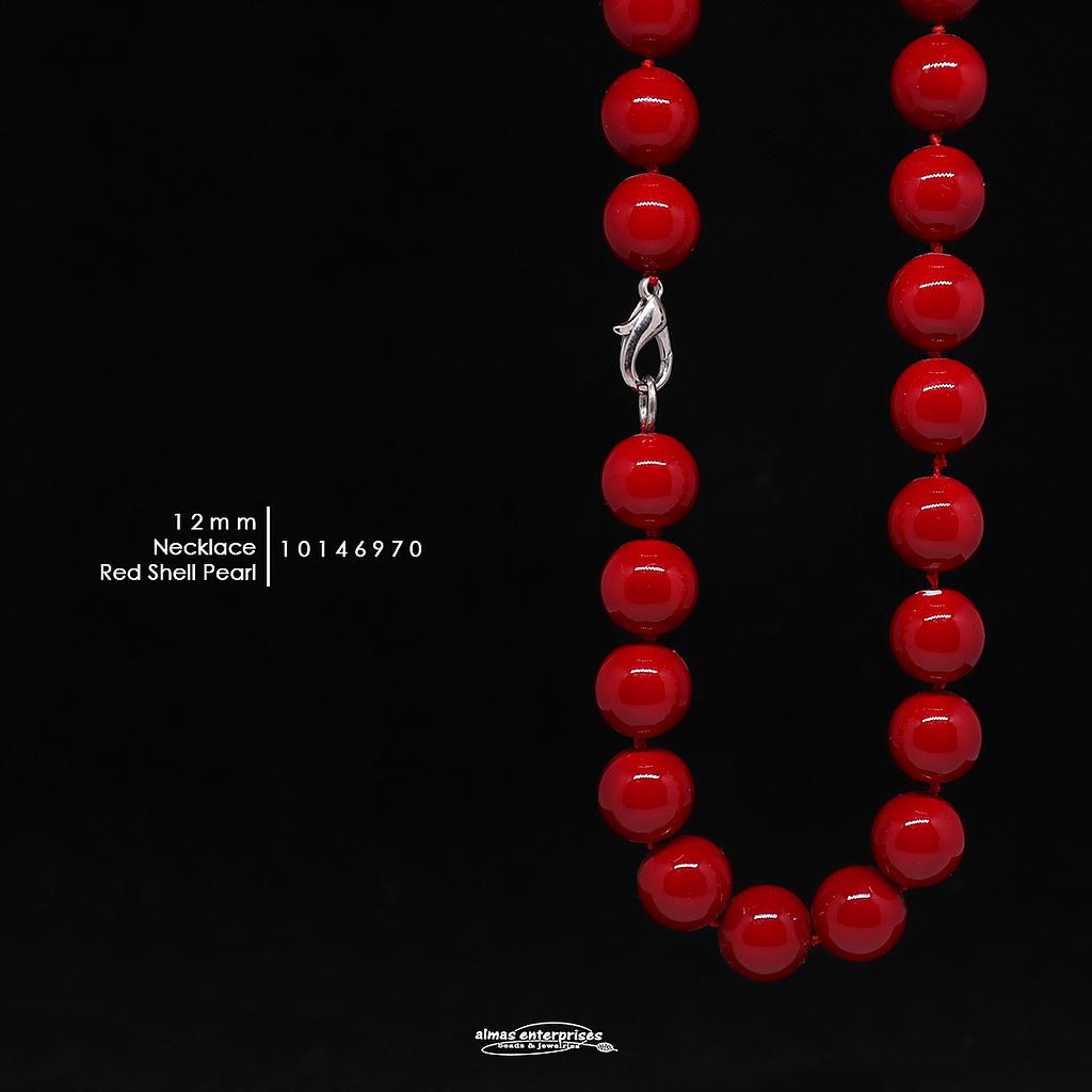 Neck.12mm Red Shell Pearl