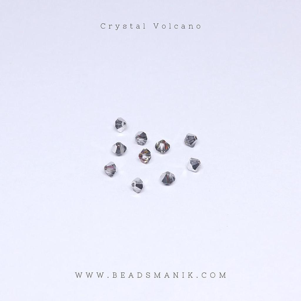 MC Bead Rondelle 4mm Crystal Volcano