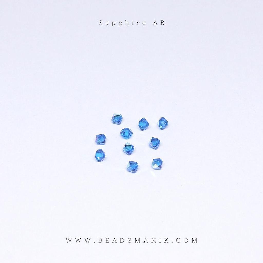 MC Bead Rondelle 5mm Sapphire AB