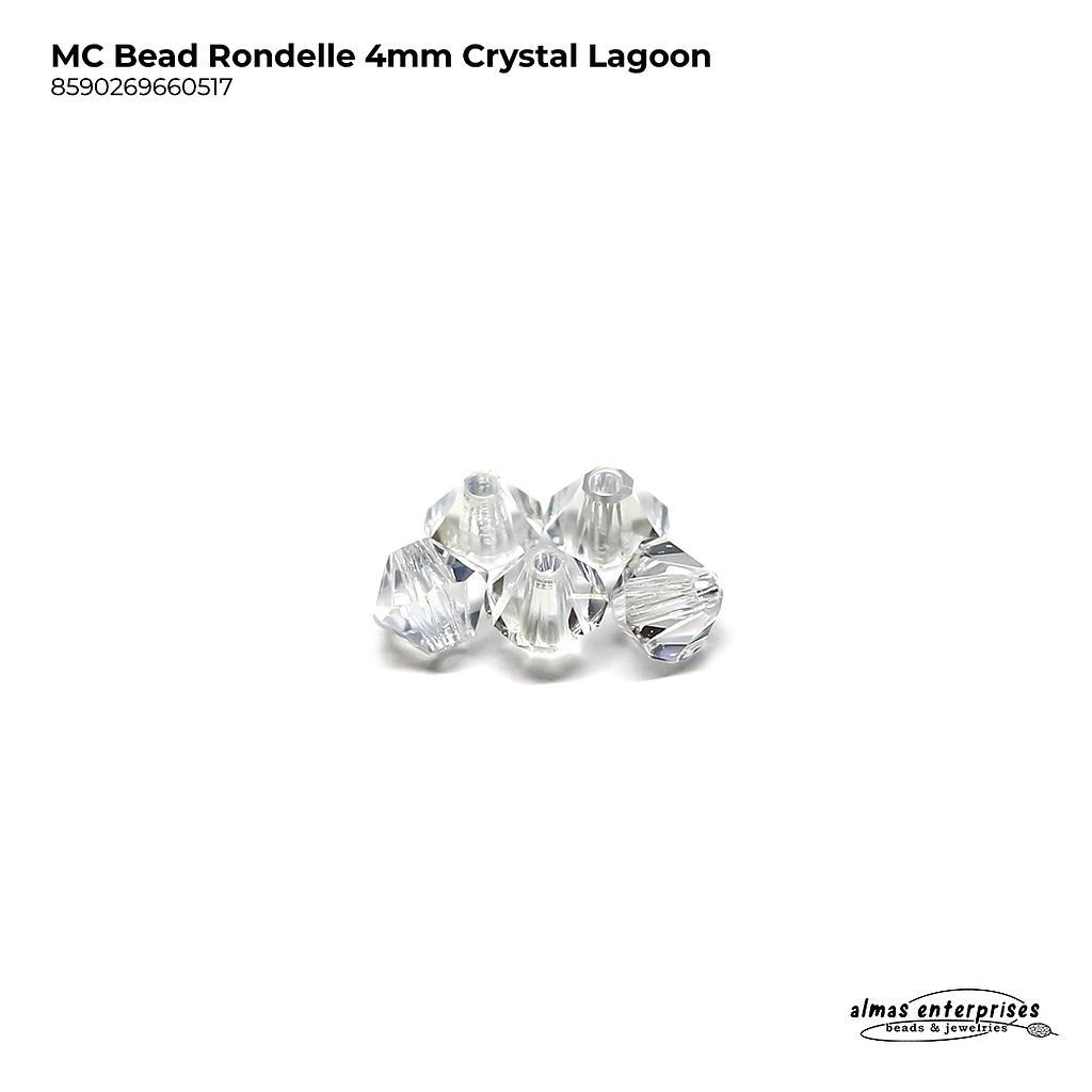 MC Bead Rondelle 4mm crystal Lagoon