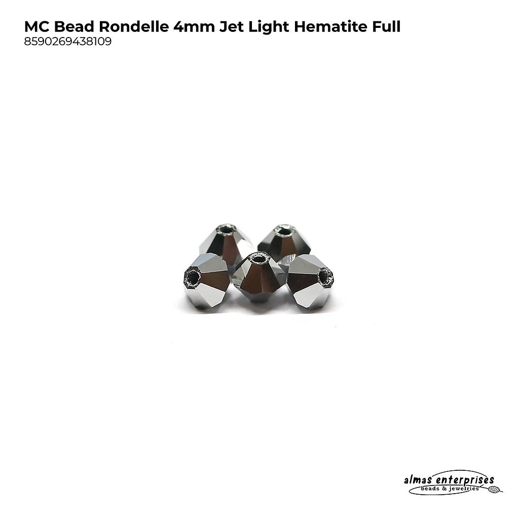 MC Bead Rondelle 4mm jet LHem