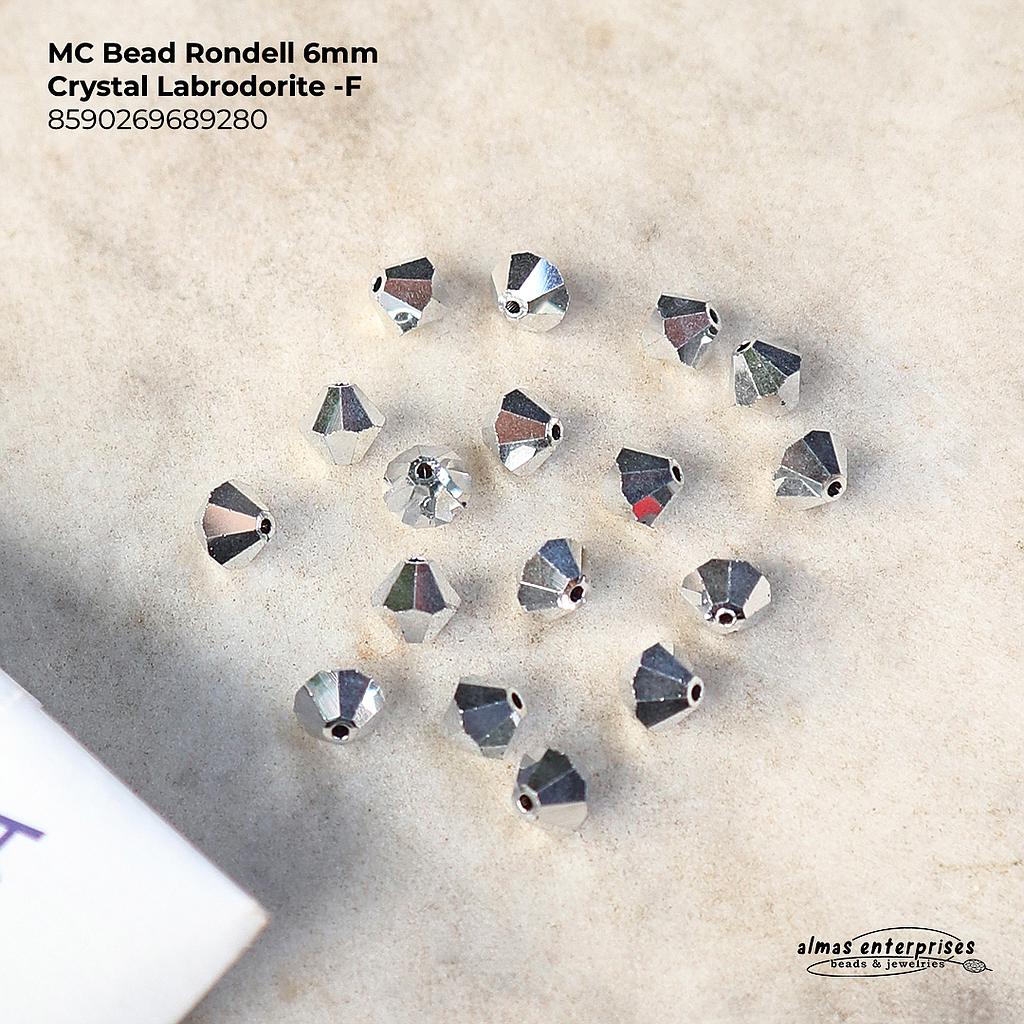 MC Bead Rondelle 6mm Crystal Labradorite -F