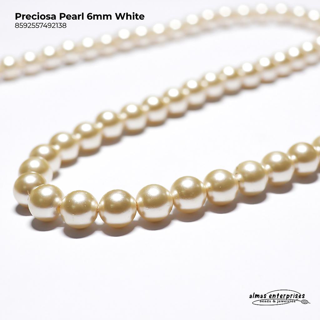 Preciosa Pearl 6mm White