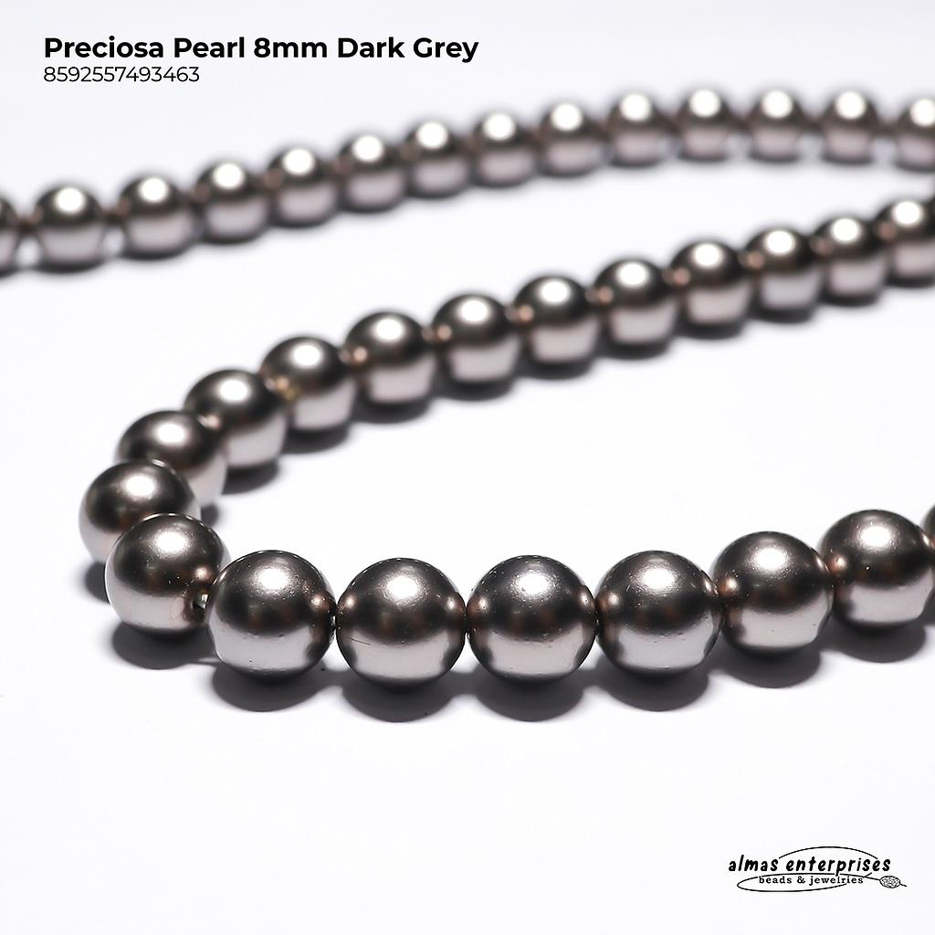 Preciosa Pearl 8mm Dk.Grey