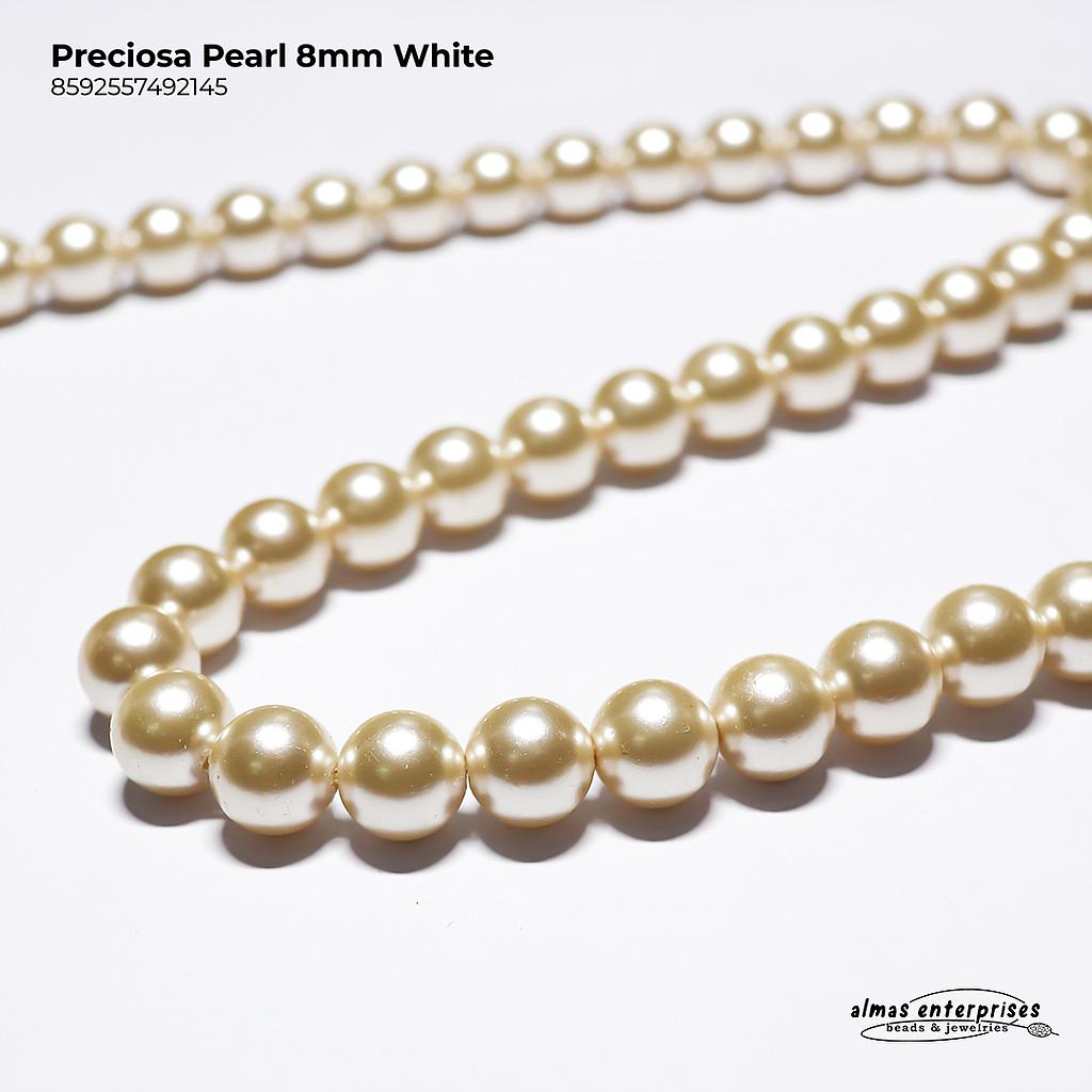 Preciosa Pearl 8mm White
