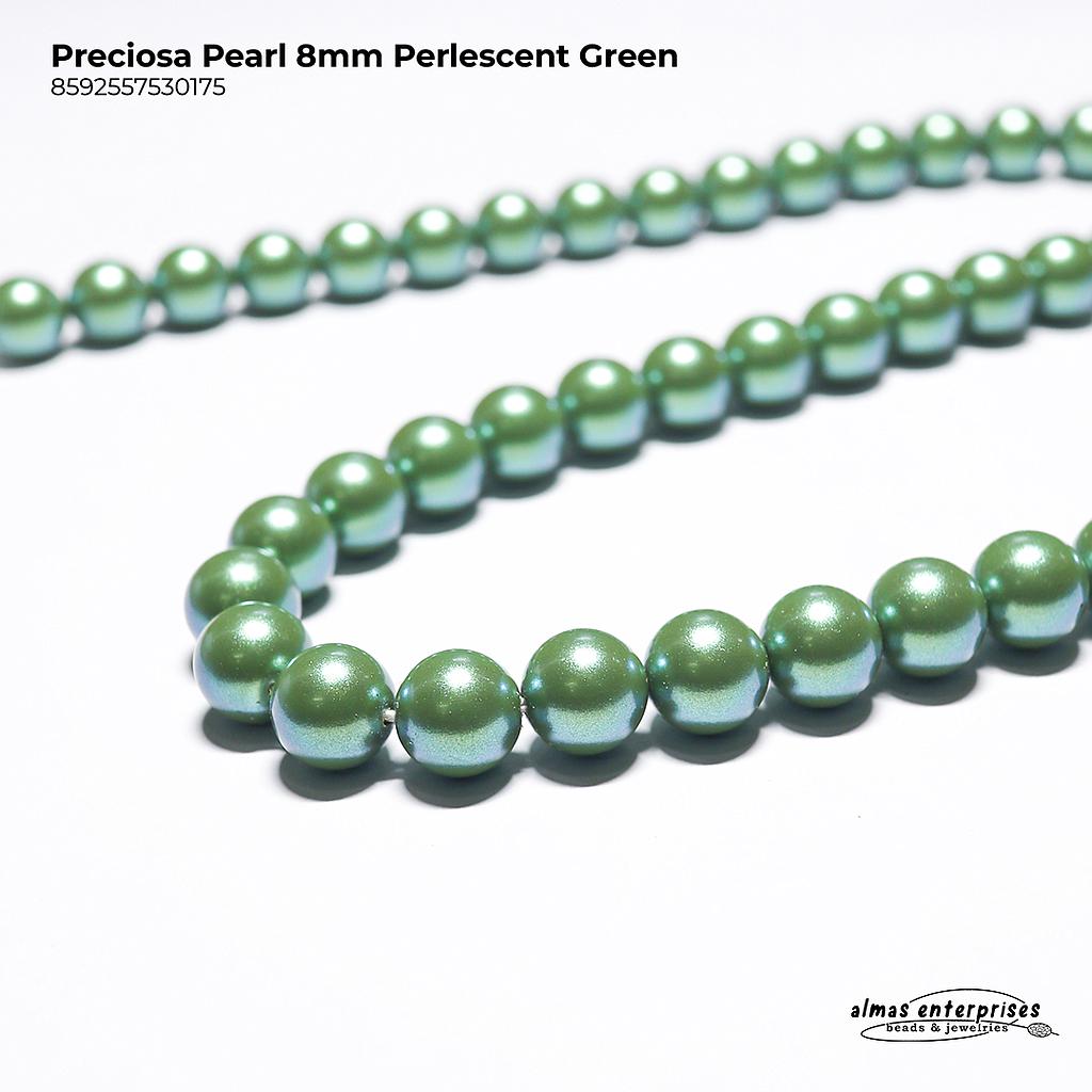 Preciosa Pearl 8mm Perlescent Green
