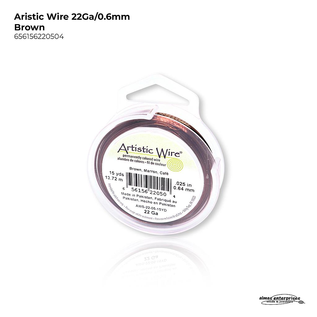 Artistic Wire Brown 22GA/0.6MM