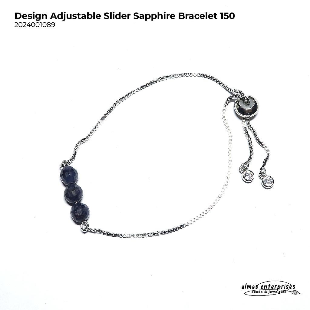 Design Adjustable Slider Sapphire Bracelet 150