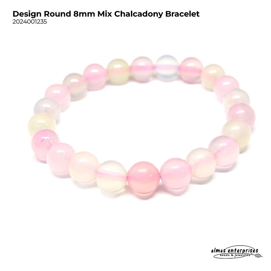 Design Round Mix Chalcedony Bracelet