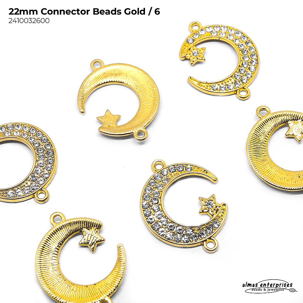 22mm Connector Beads /6pcs