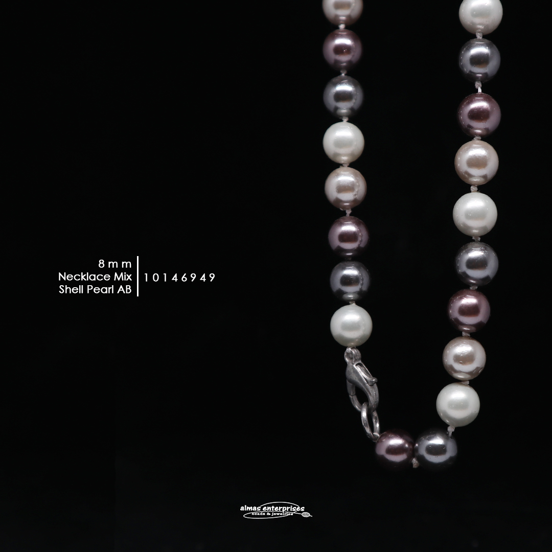 Neklace 8mmAB Mix Shell.P