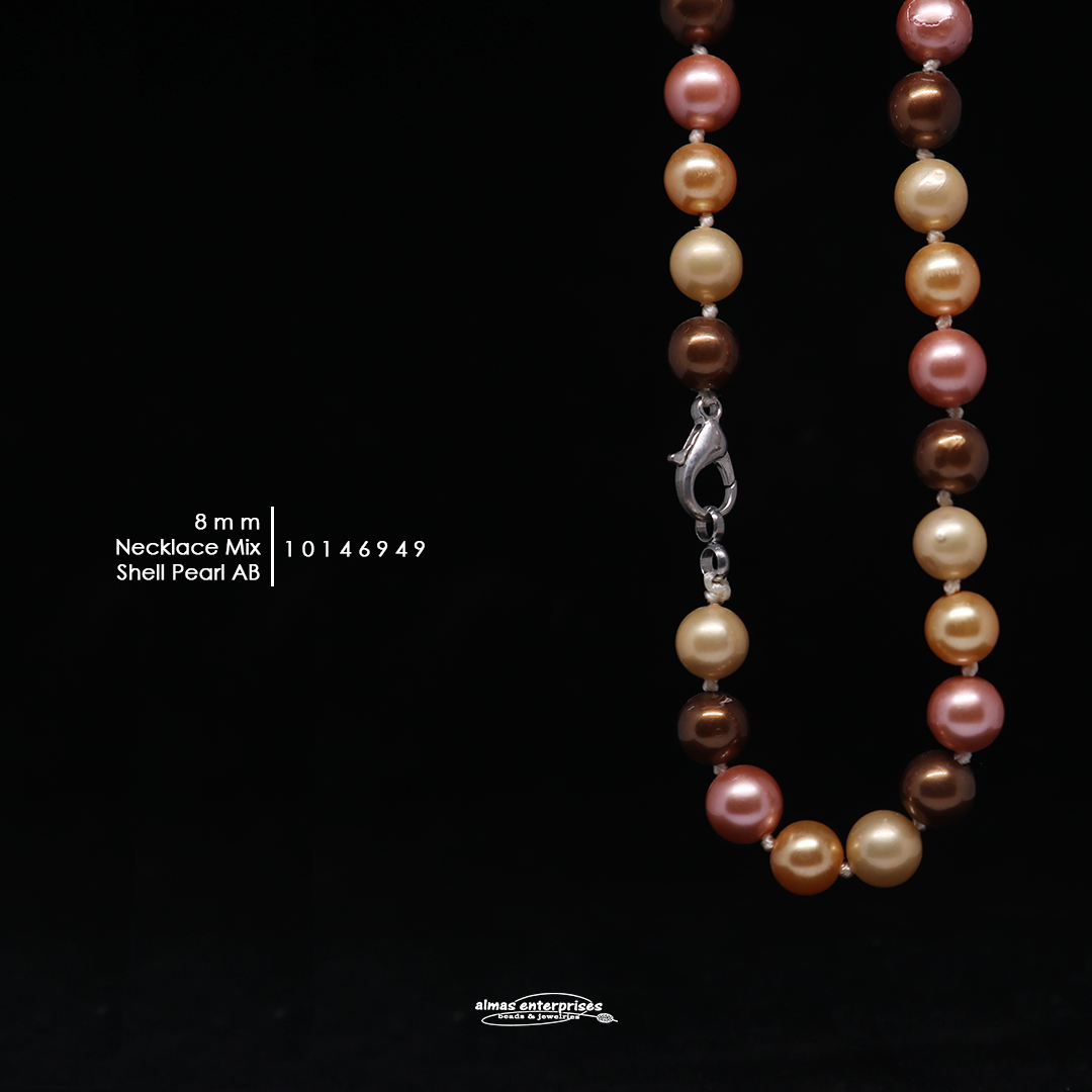 Neklace 8mmAB Mix Shell.P