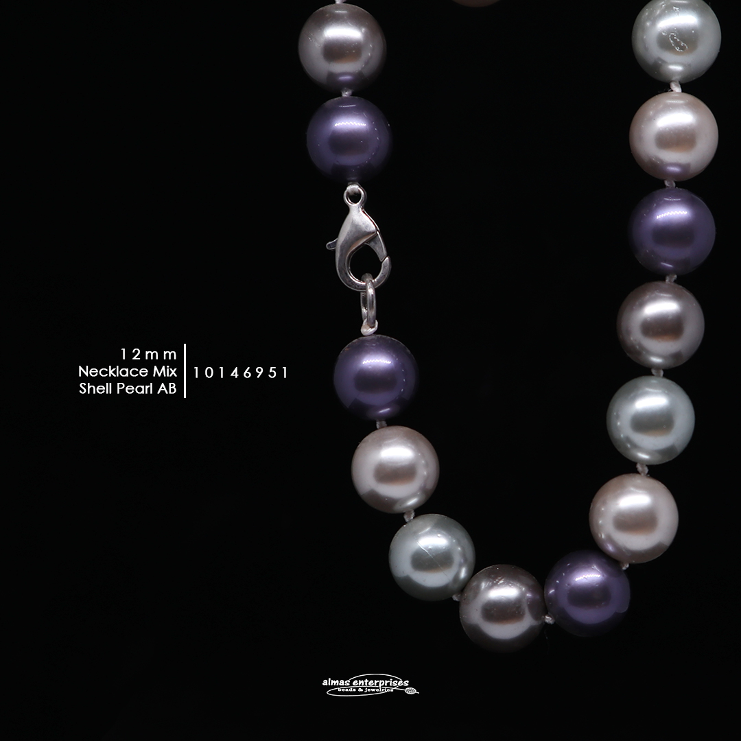 Neklace 12mmAB Mix Shell.P
