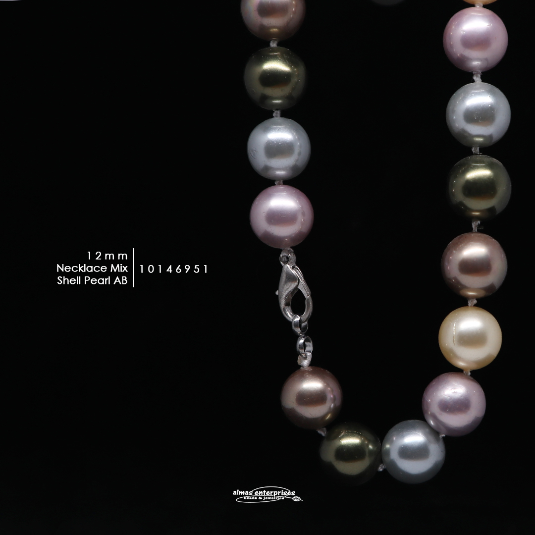 Neklace 12mmAB Mix Shell.P