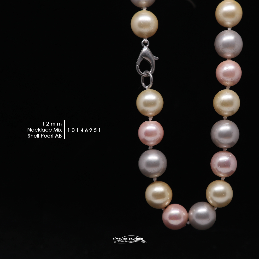 Neklace 12mmAB Mix Shell.P