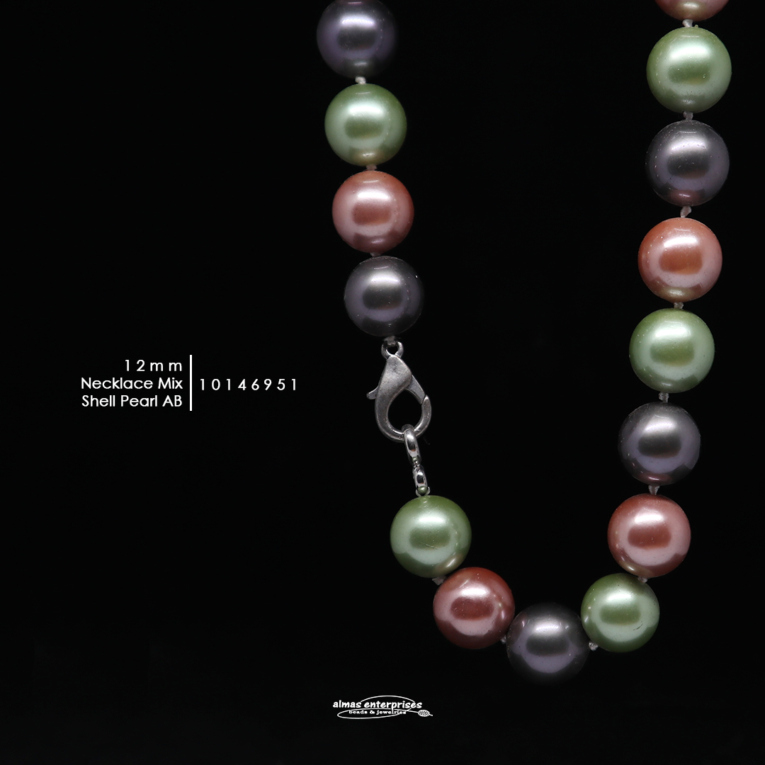 Neklace 12mmAB Mix Shell.P