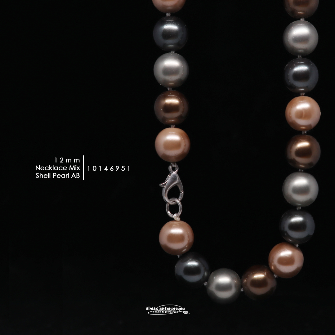 Neklace 12mmAB Mix Shell.P