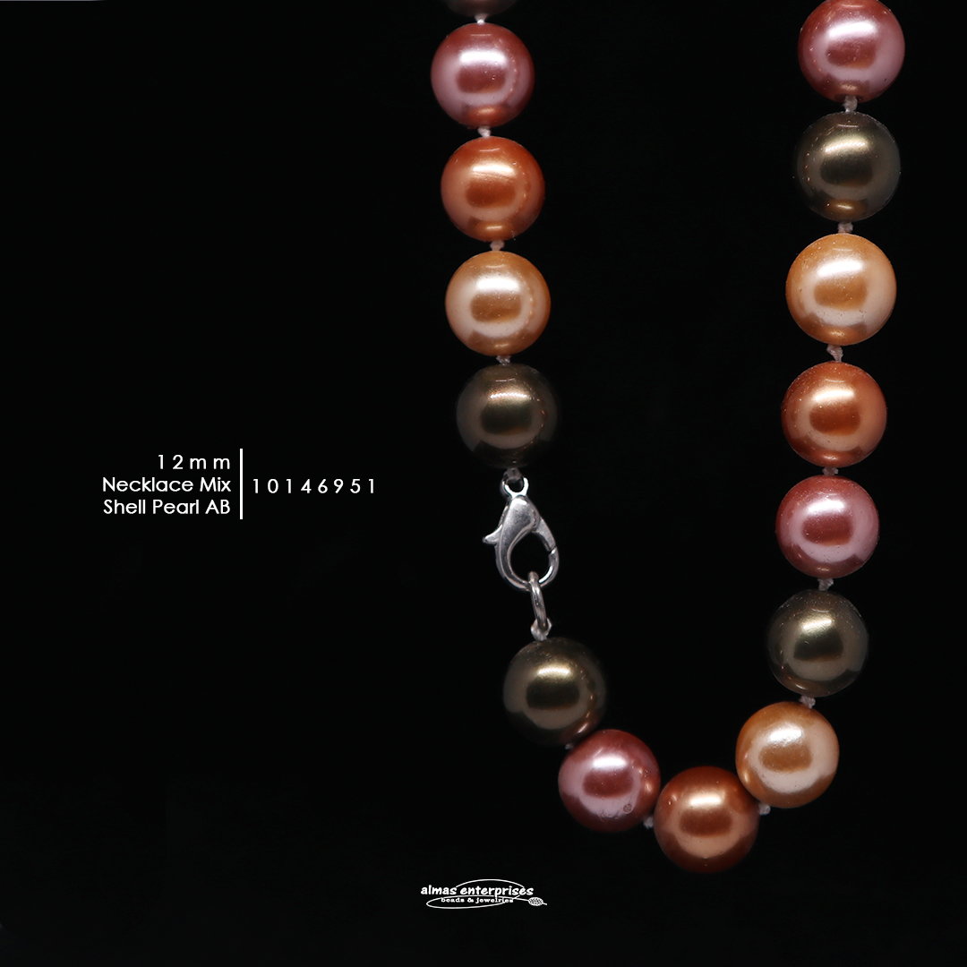 Neklace 12mmAB Mix Shell.P