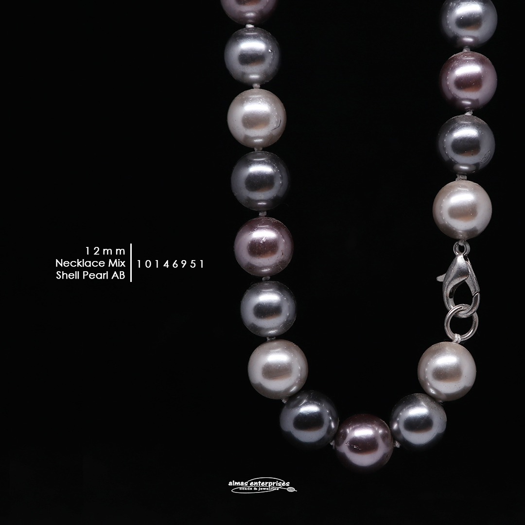 Neklace 12mmAB Mix Shell.P