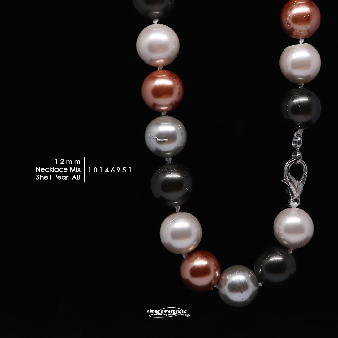 Neklace 12mmAB Mix Shell.P