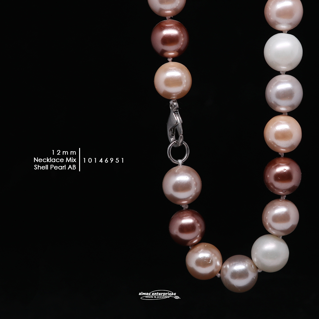 Neklace 12mmAB Mix Shell.P