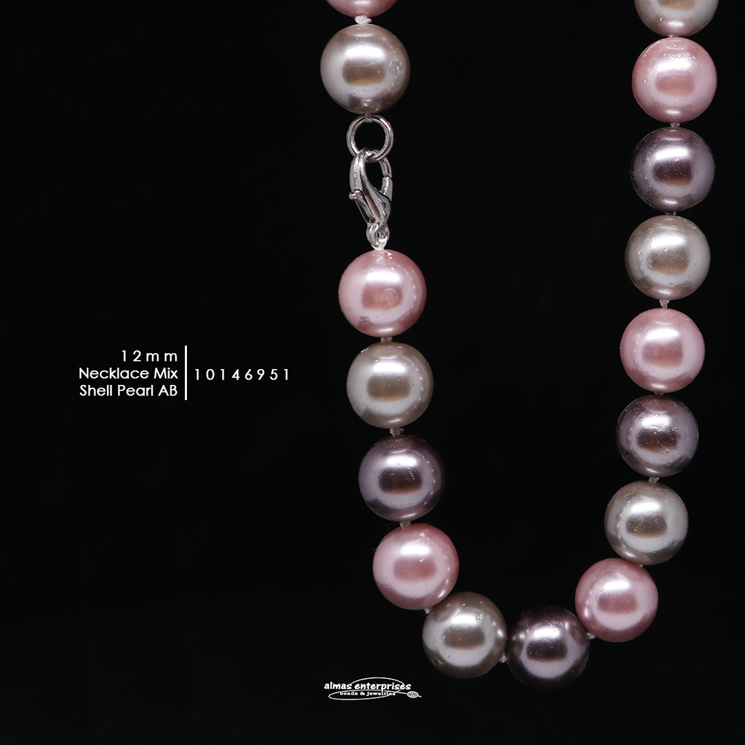Neklace 12mmAB Mix Shell.P