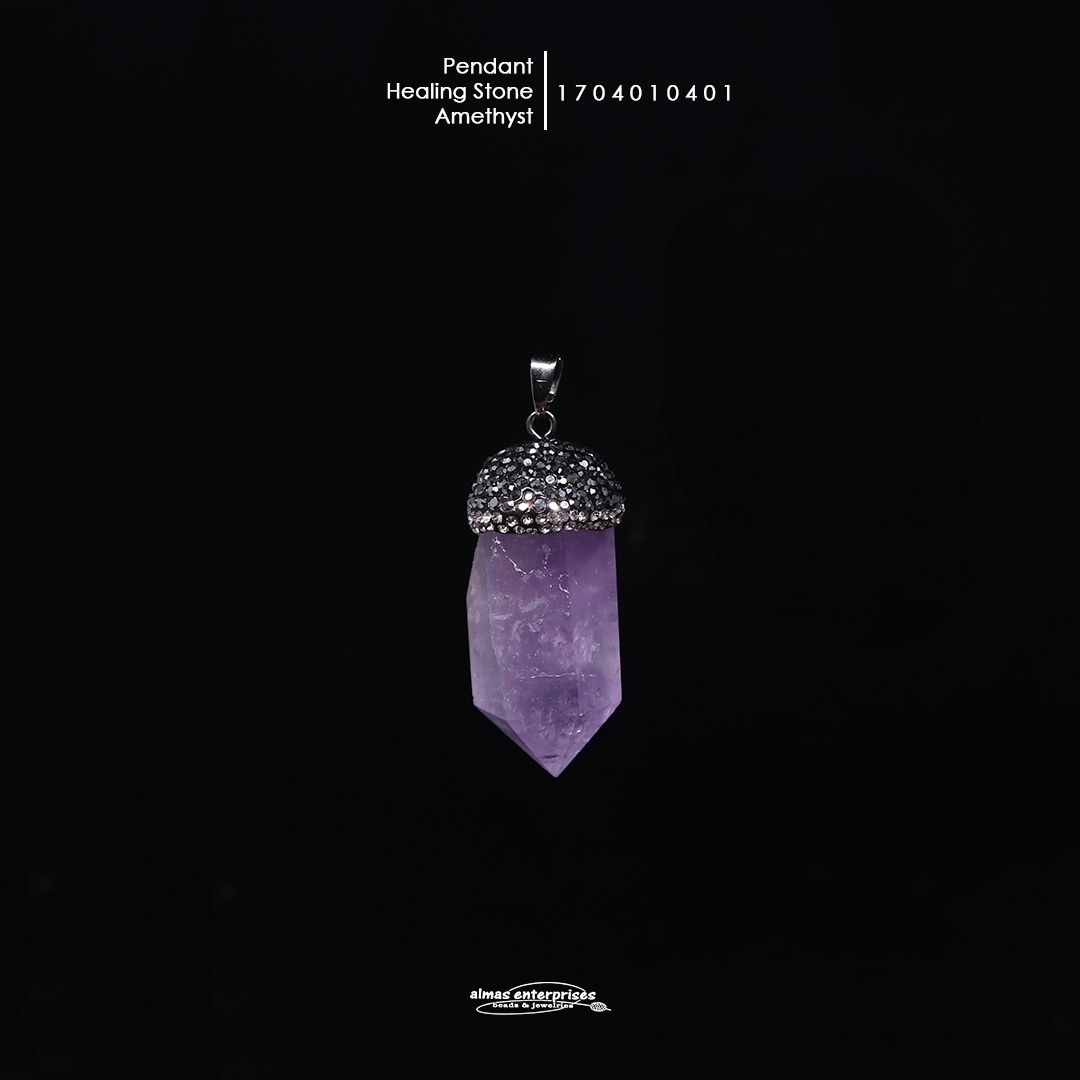  Amethyst Healing Stone Pendant