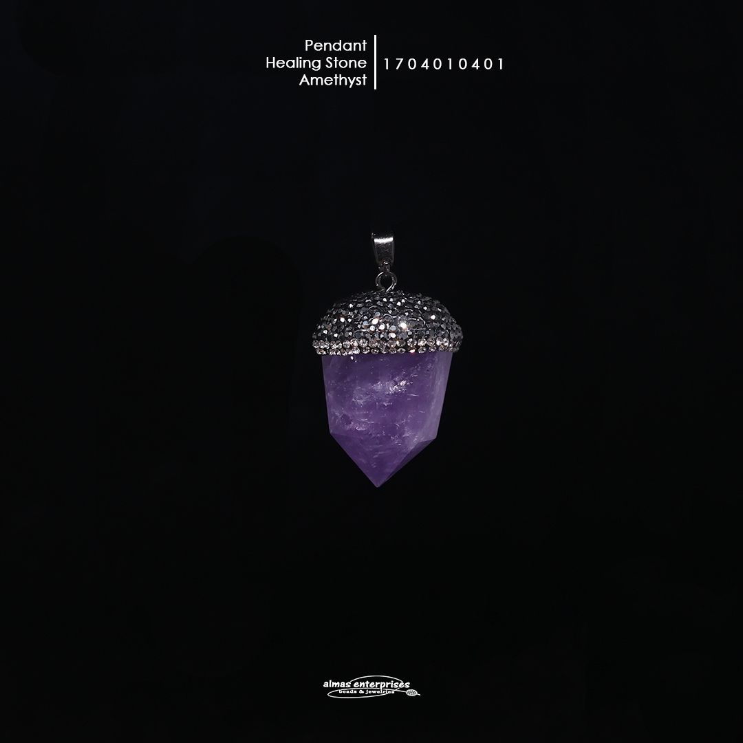  Amethyst Healing Stone Pendant