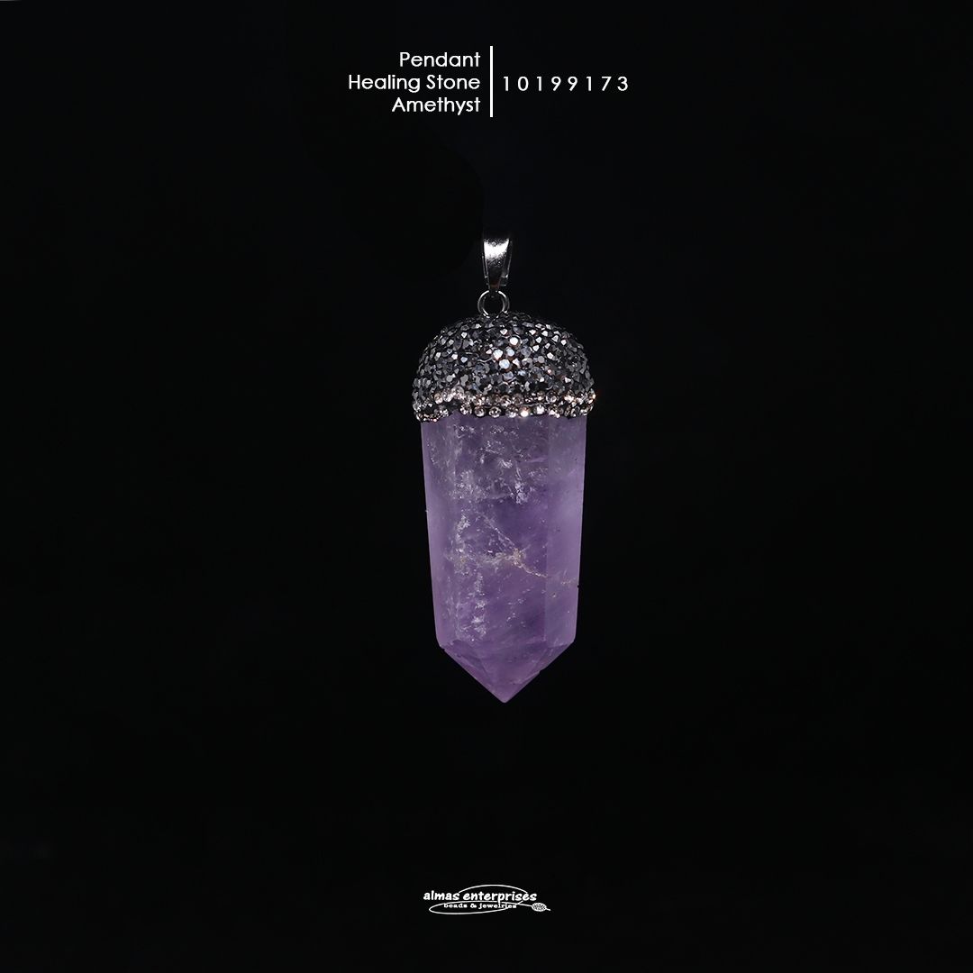  Amethyst Healing Stone Pendant