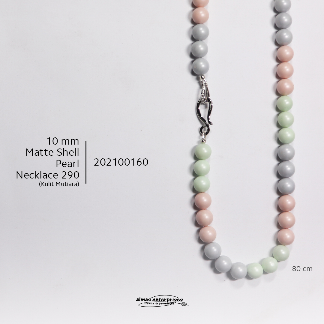 10mm Matte Shell Pearl Necklace 290