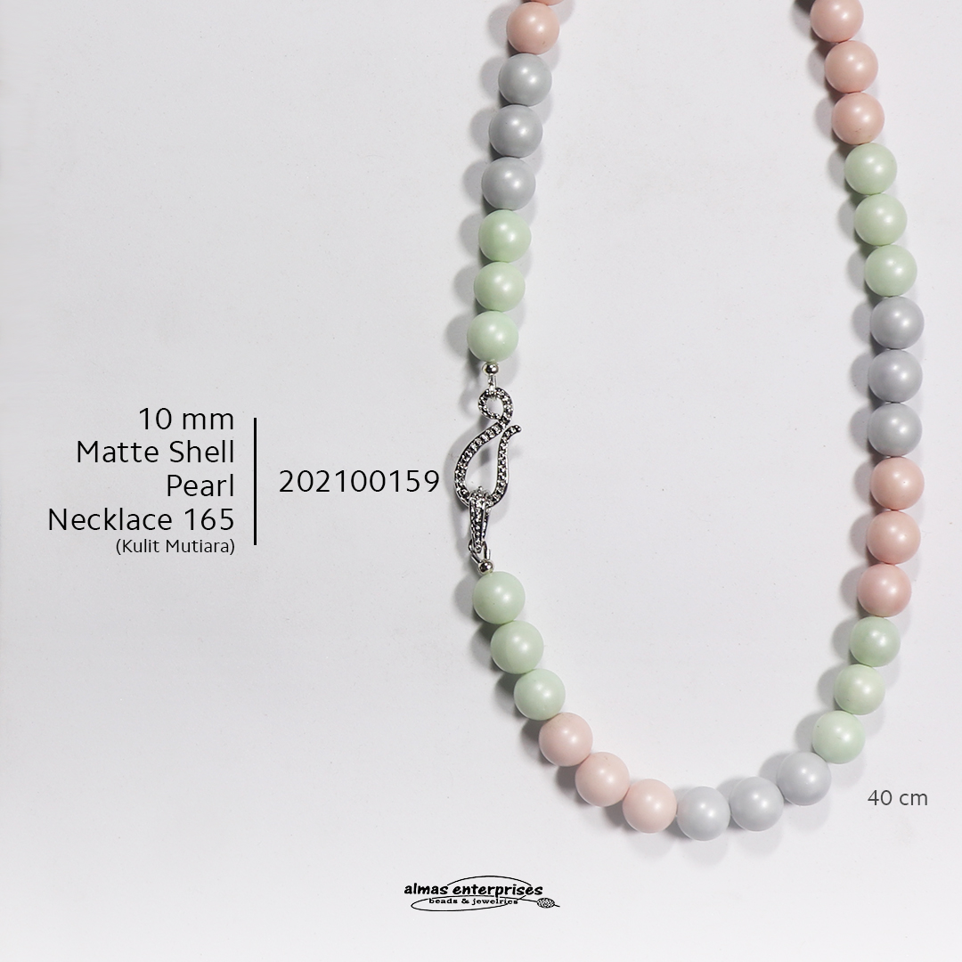 10mm Matte Shell Pearl Necklace 165