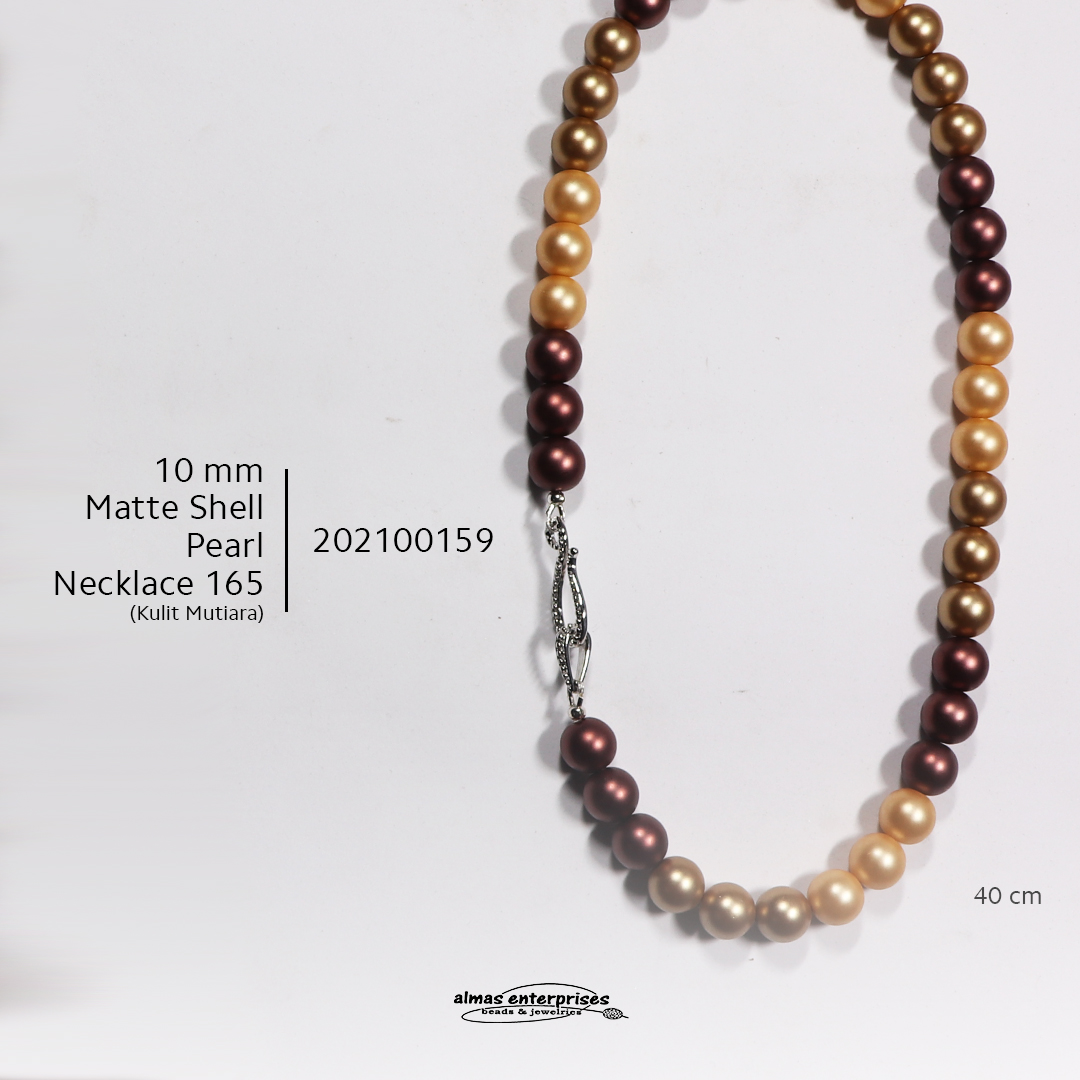 10mm Matte Shell Pearl Necklace 165