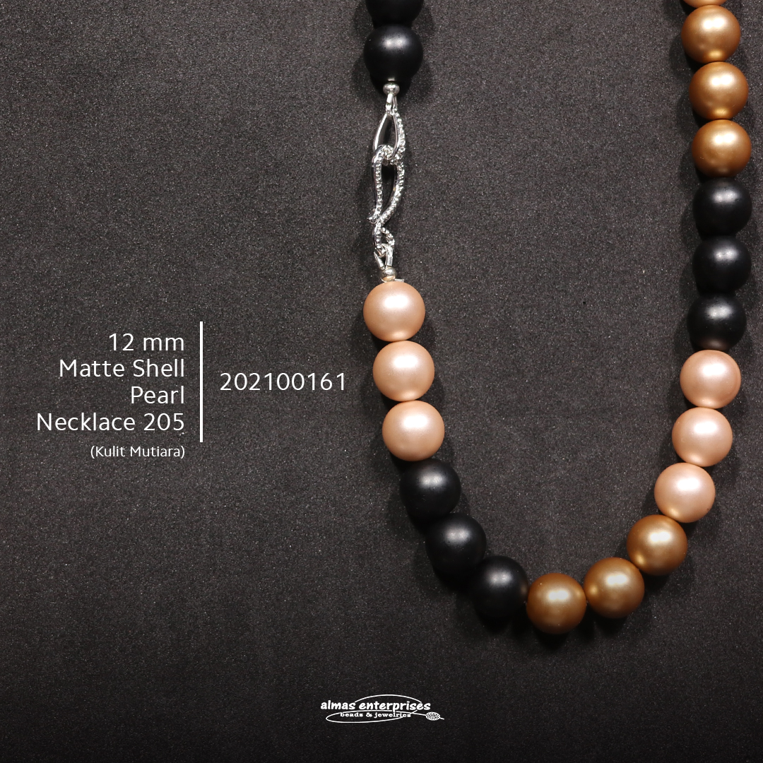 12mm Matte Shell Pearl Necklace 205