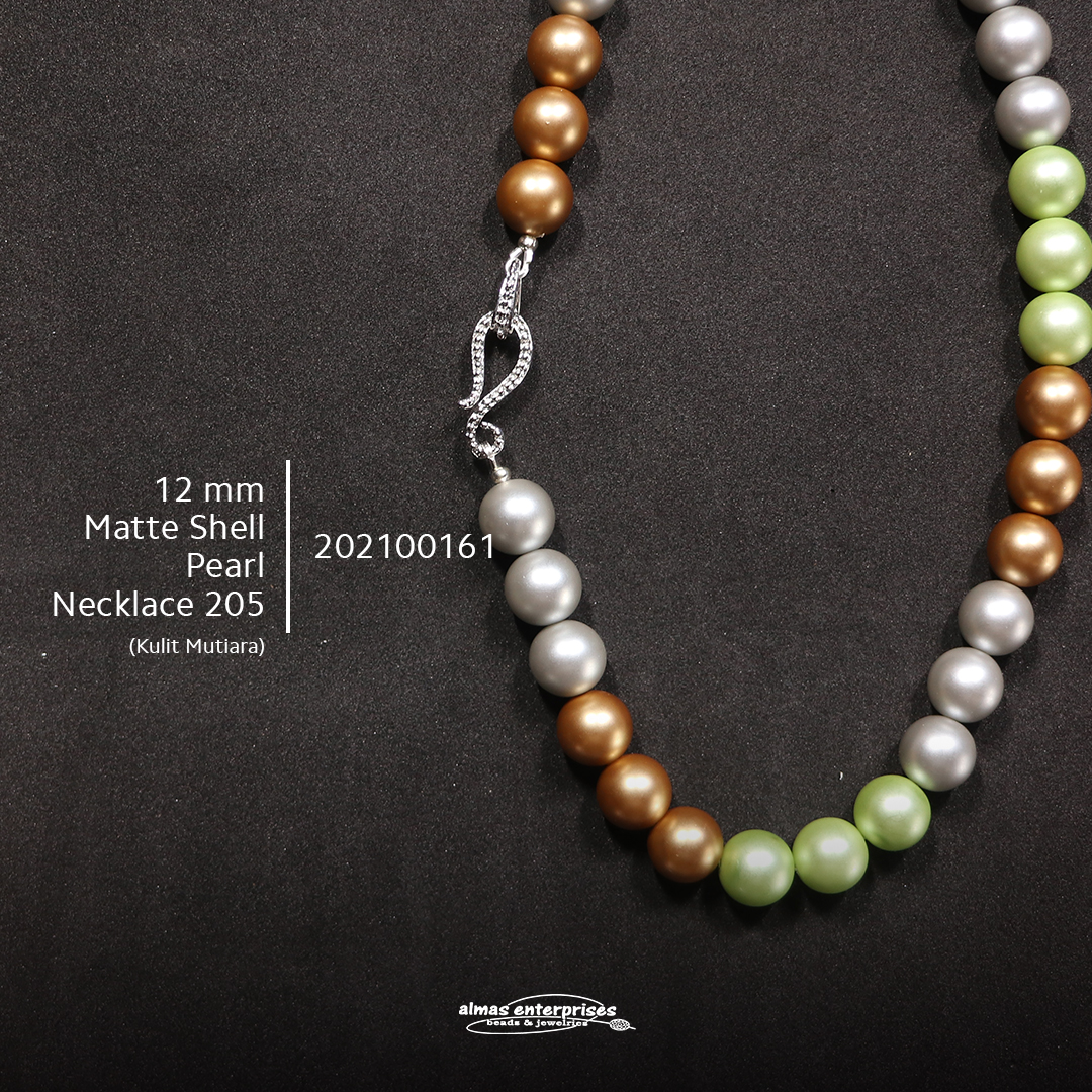 12mm Matte Shell Pearl Necklace 205