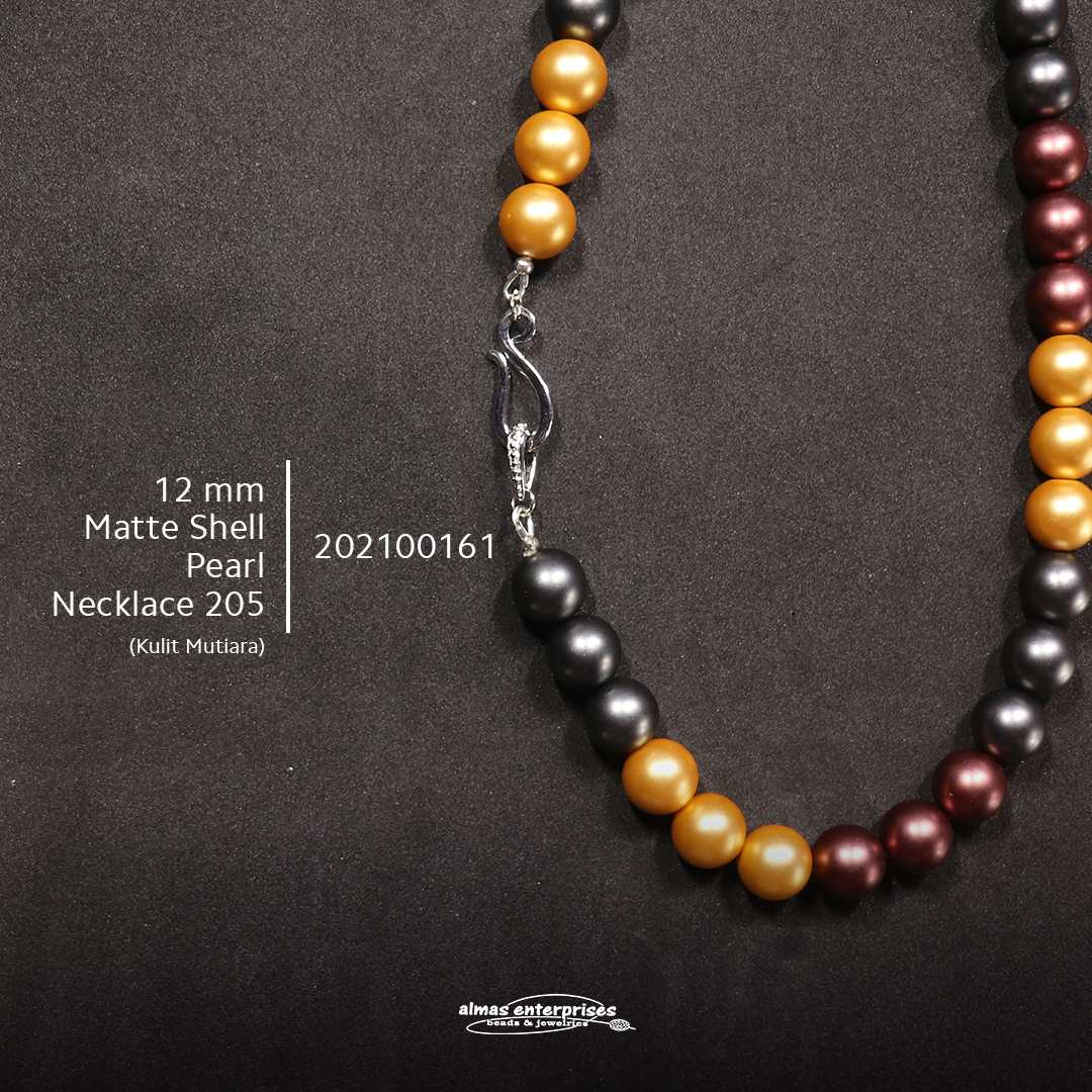 12mm Matte Shell Pearl Necklace 205
