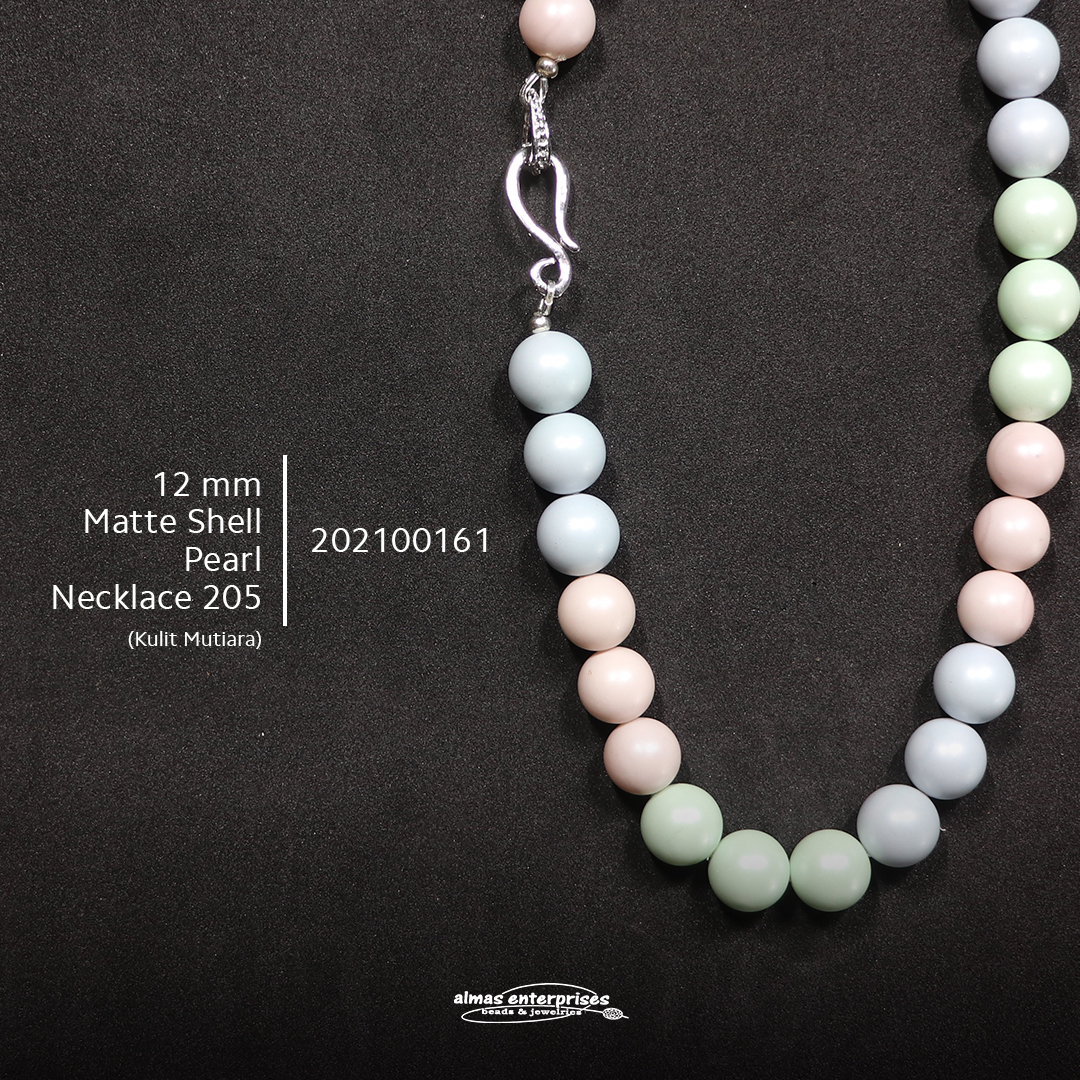 12mm Matte Shell Pearl Necklace 205