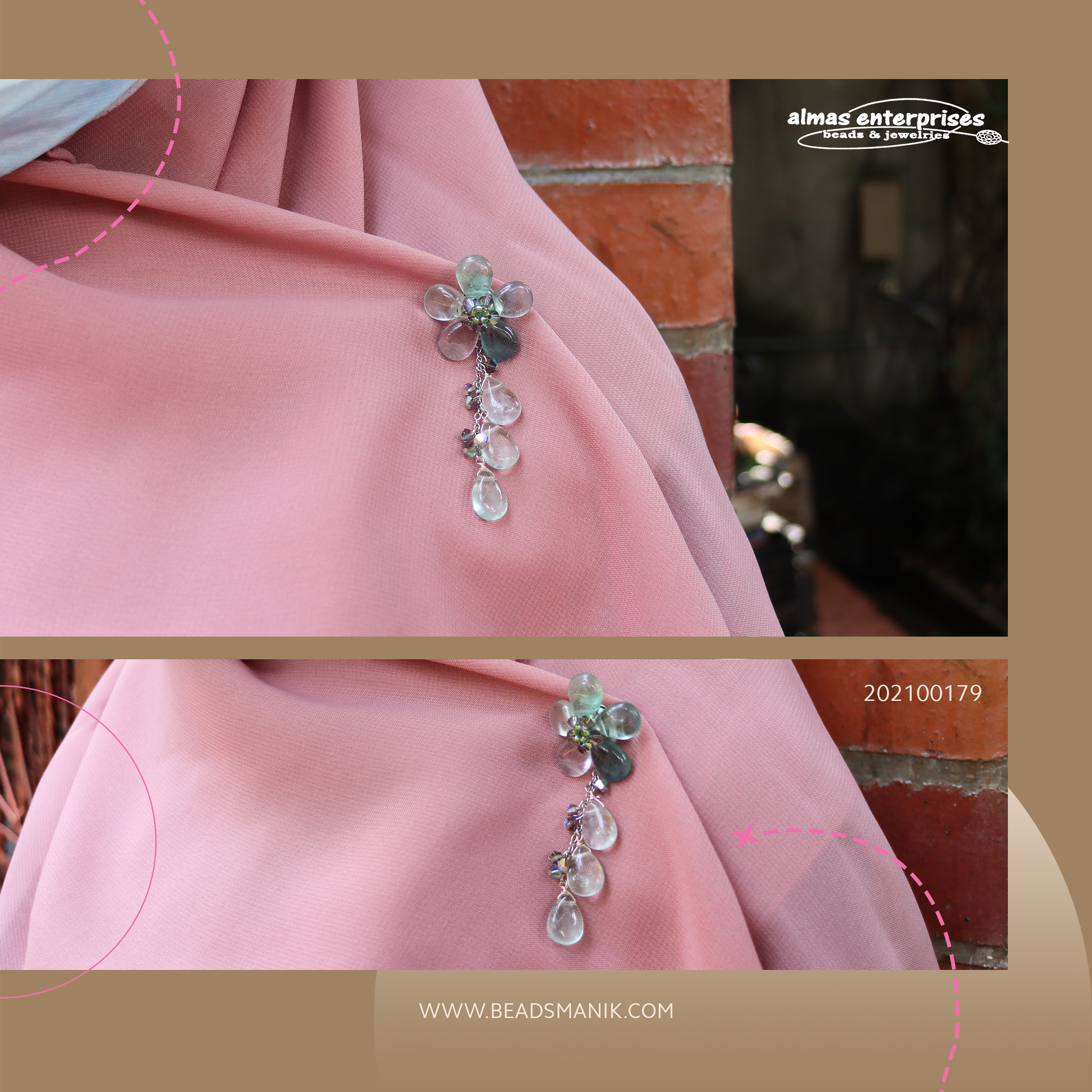 Design Brooch Fluorite