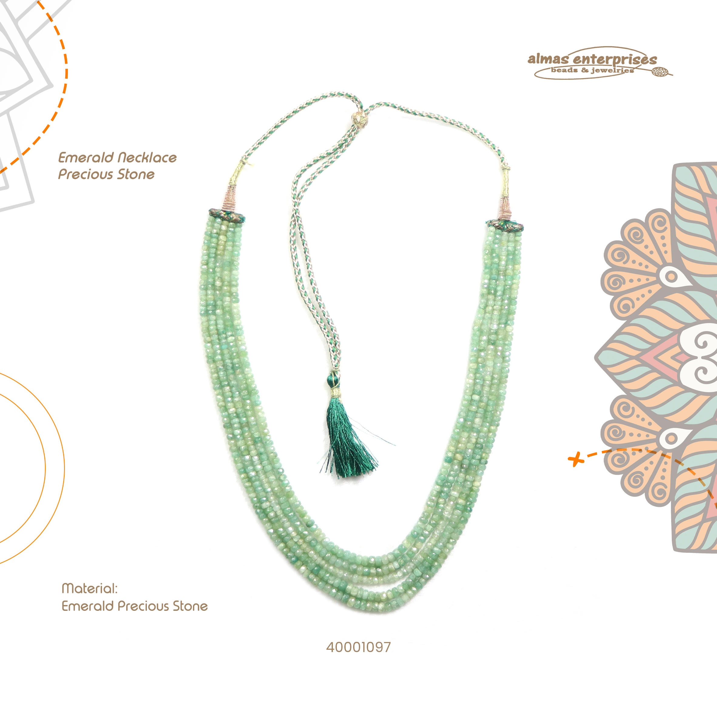 Emerald Neck Precious Stone 1800