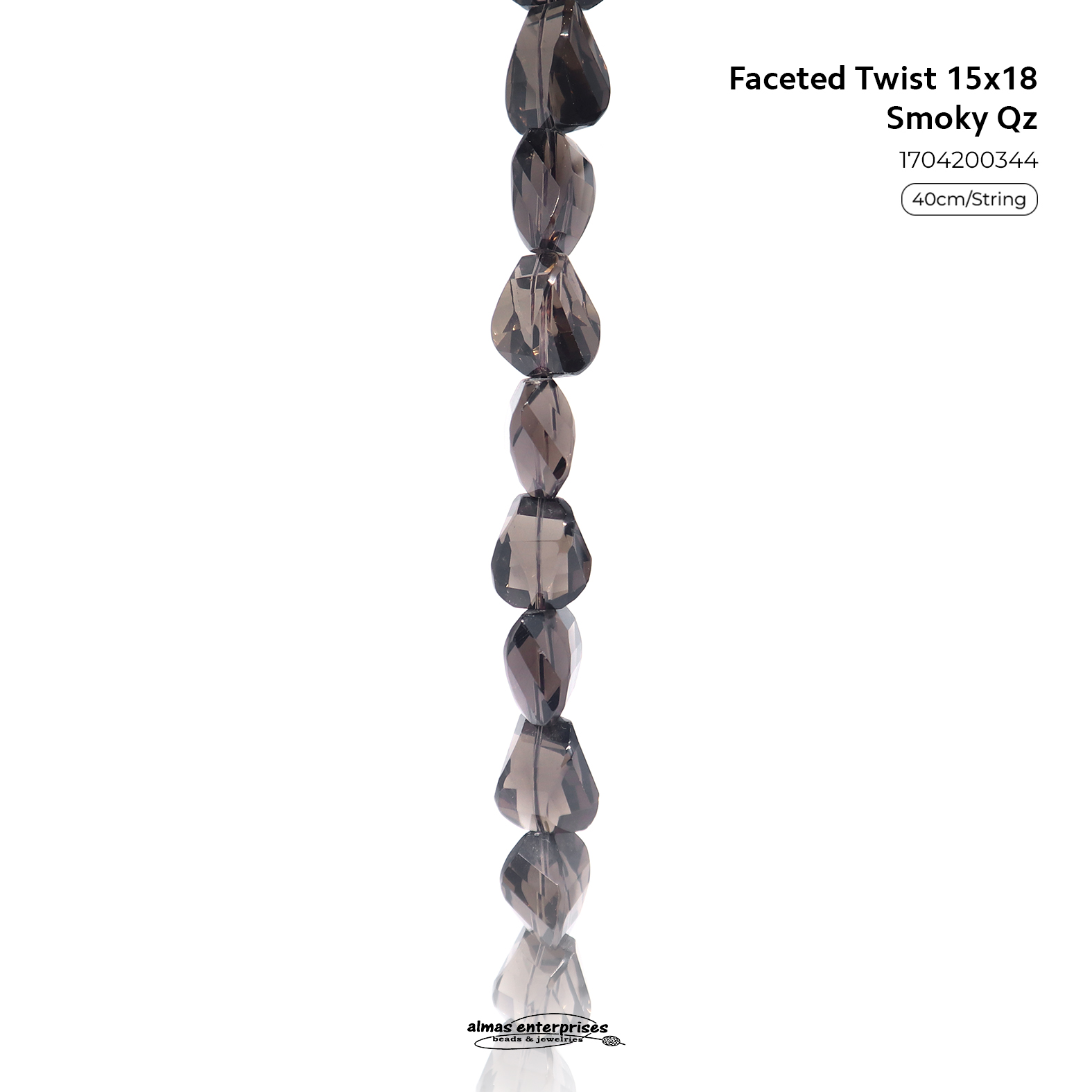 Fac Twist 15x18 Smoky Qz