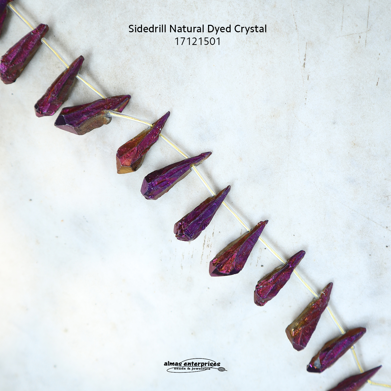 Sidedrill Nat.Dyed Crystal