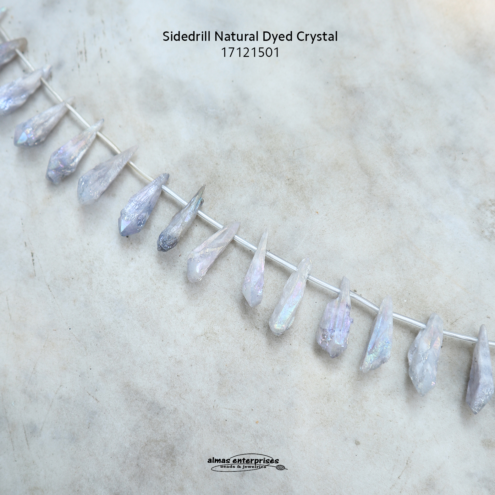 Sidedrill Nat.Dyed Crystal