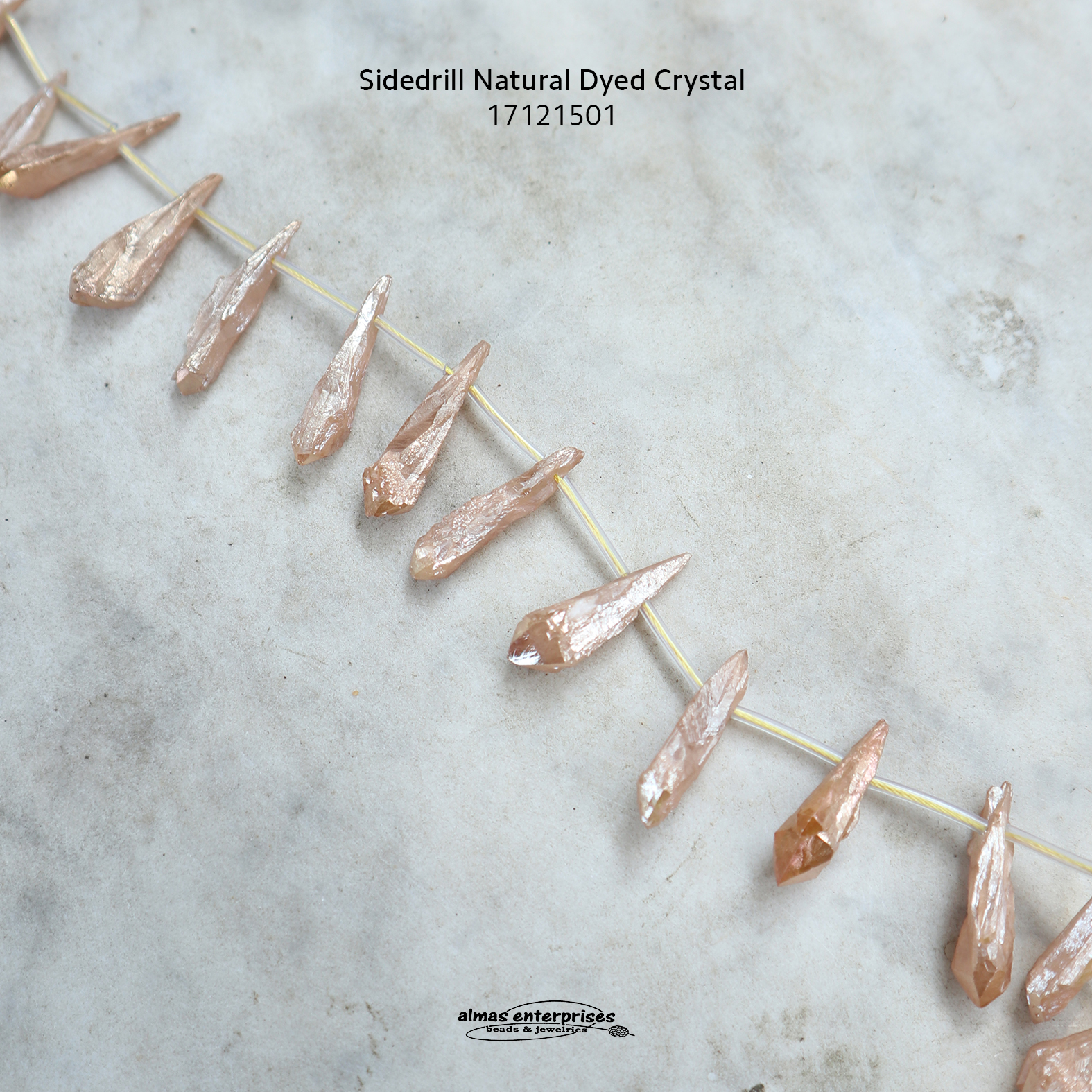 Sidedrill Nat.Dyed Crystal