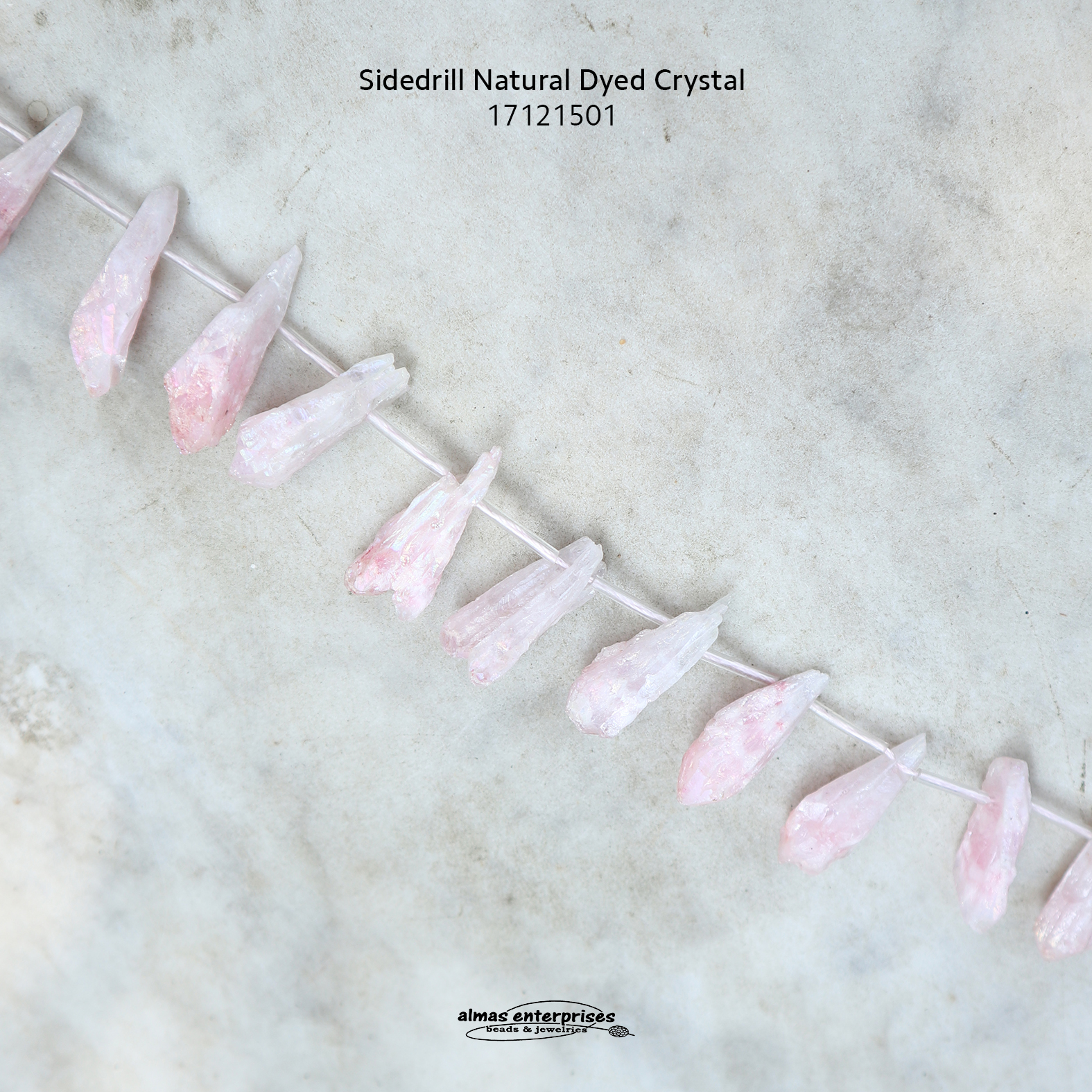 Sidedrill Nat.Dyed Crystal